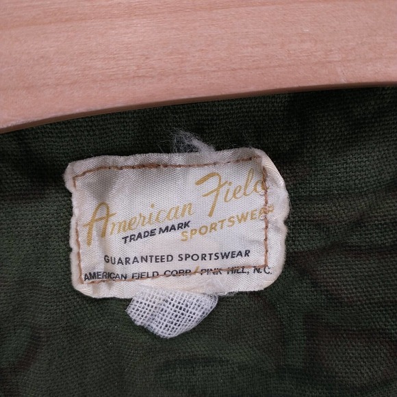 American Field Men's Button Front Camo Vest Green S Hunting Shooting Vintage - Picture 12 of 15